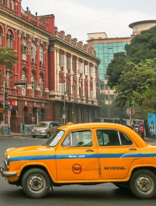 Yellow Ambassador Taxi